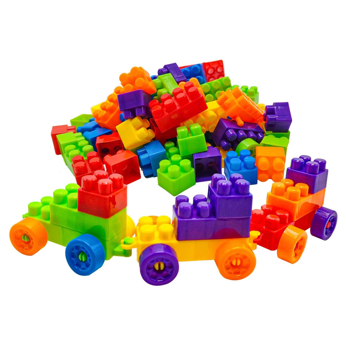 Blocks Set For Kids Play Fun And Learning Blocks For Kids Games For Children Block Game Puzzles Set Boys Children (Multicolor 60 Bricks Blocks)
