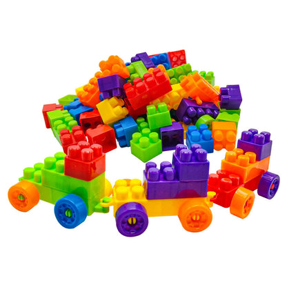 Blocks Set For Kids Play Fun And Learning Blocks For Kids Games For Children Block Game Puzzles Set Boys Children (Multicolor 60 Bricks Blocks)