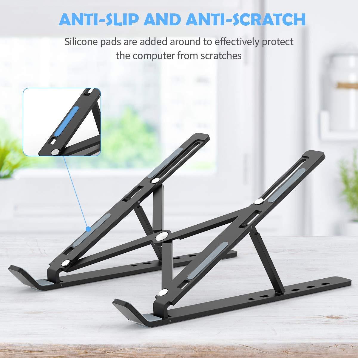 Adjustable Laptop Stand Holder With Built-In Foldable Legs And High Quality Fibre