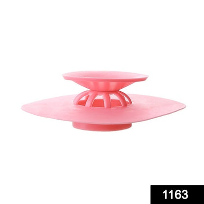 Creative 2-In-1 Silicone Sewer Sink Sealer Cover Drainer (Multicolour)
