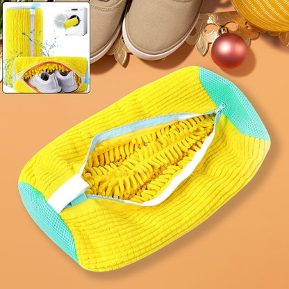 Shoecleaning Mop Cover With Microfiber Chenille Lining  Zipper (1 Pc)