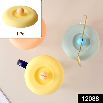 Cupmug Lid Dust Proof Silicone Rubber Airtight Seal (Cup  Spoon Not Included Only Lid 1 Pc)