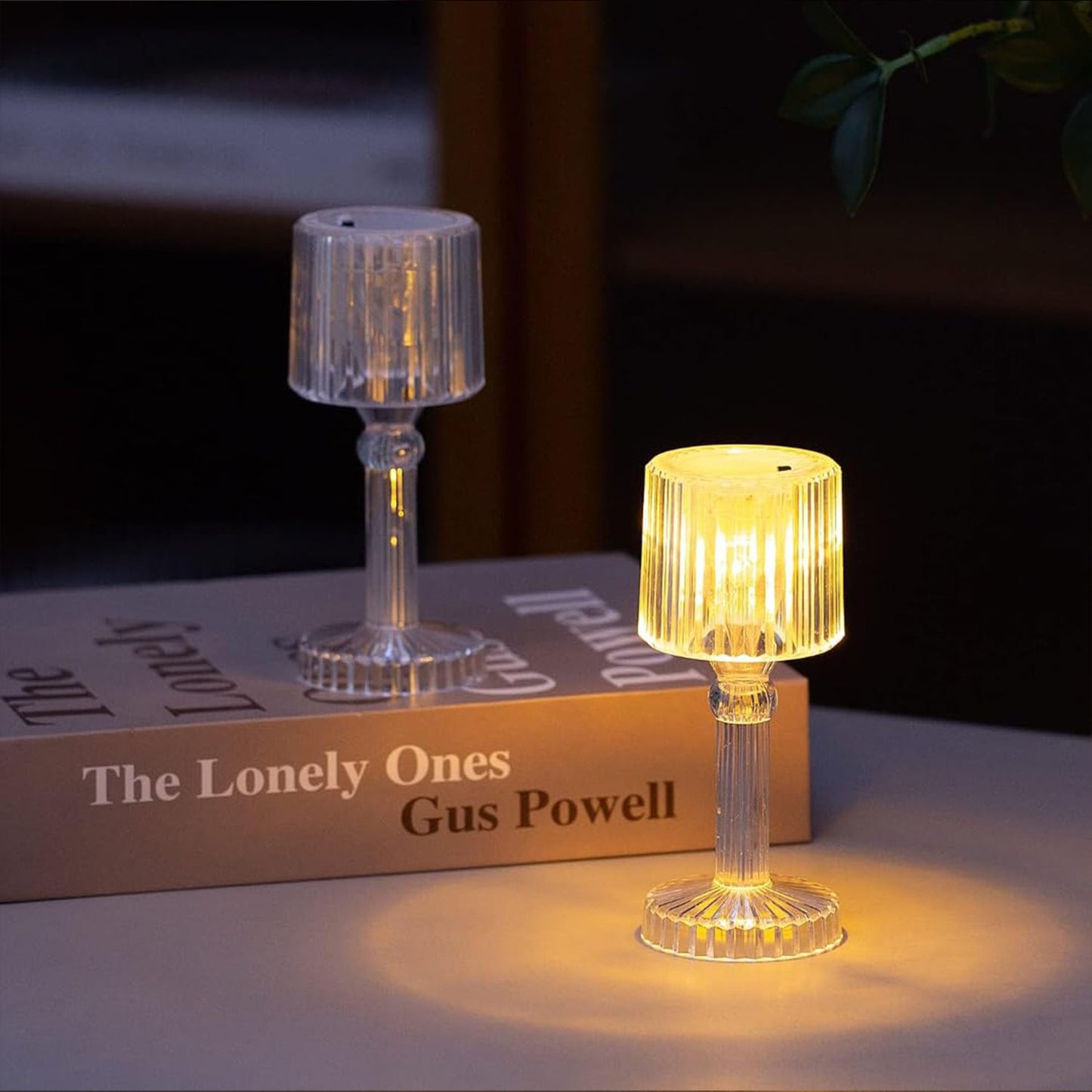 Miniacrylic Led Desk Lamps Table Lamp Portable Crystal (1 Pc  Small)