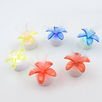 Fiber Optic Light Mini Color Change Led Table Centerpieces  Light Up Candle - Pack Of 6