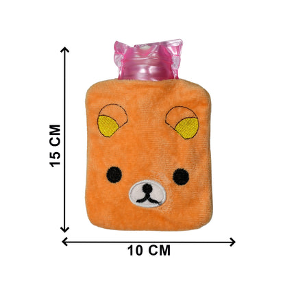 Orange Panda Small Hot Water Bag With Cover For Pain Relief Neck Shoulder Pain And Hand Feet Warmer Menstrual Cramps.