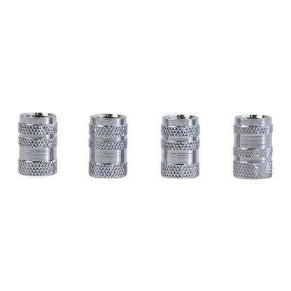 Tirevalve Stem Caps Fit For Genesis Cars. Air Valve Caps Suit For Most Car Truck Suv Wheel Accessories 4Pcs Silver.