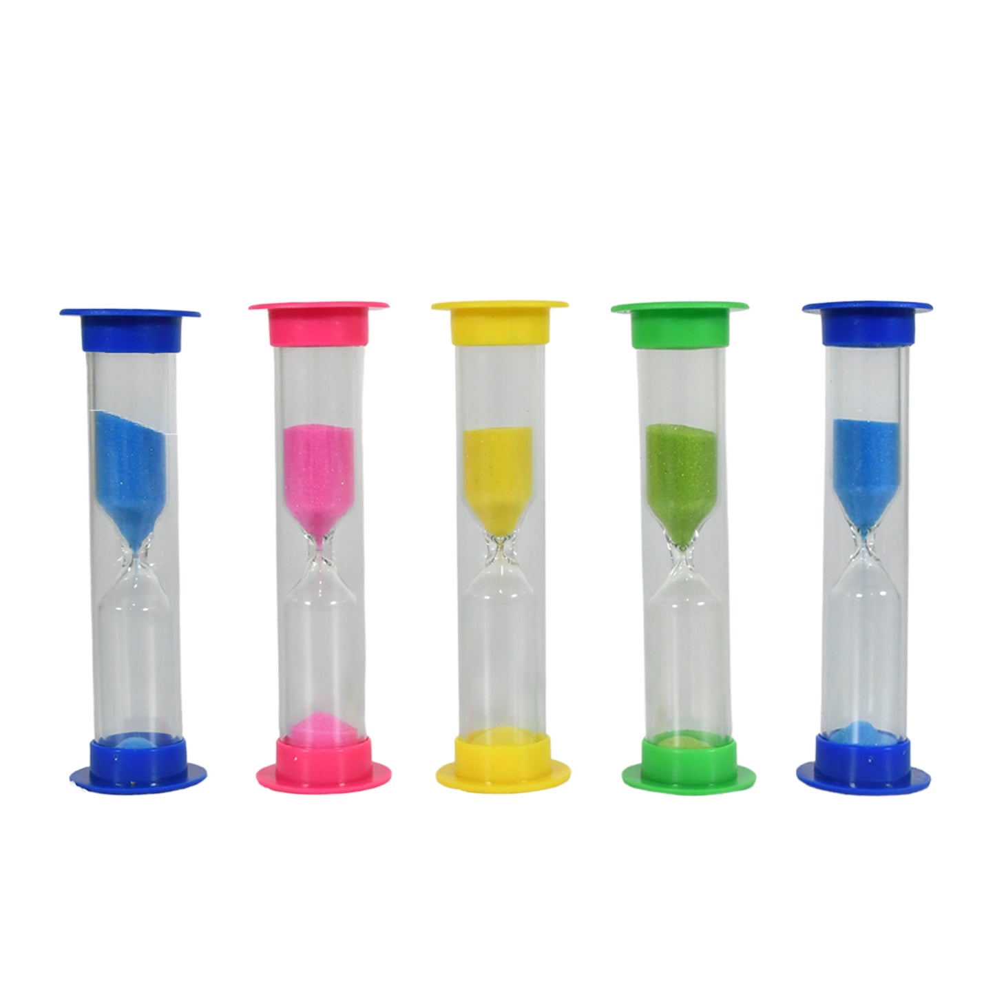 Sand Timer Plastic Hourglass Sand Glass Toy Sand Clock For Kitchen Office School And Brushing Teeth For Bathroom Timer Clock Children Hourglass Sand Glass Toothbrush Household Sand Clock (3 Min Approx  5 Pc)