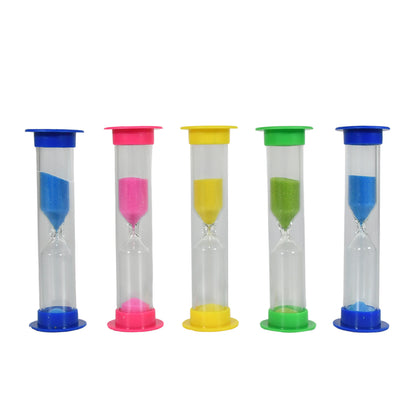 Sand Timer Plastic Hourglass Sand Glass Toy Sand Clock For Kitchen Office School And Brushing Teeth For Bathroom Timer Clock Children Hourglass Sand Glass Toothbrush Household Sand Clock (3 Min Approx  5 Pc)