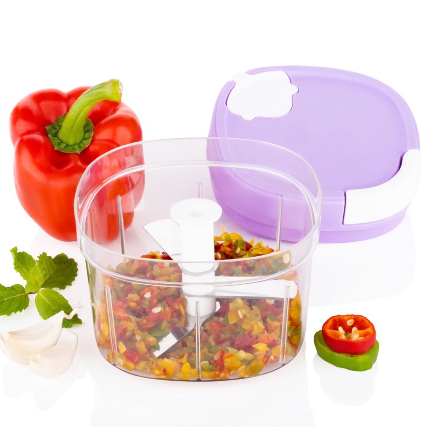 2In1 Handy Chopper And Slicer For Home  Kitchen (600Ml Capacity)