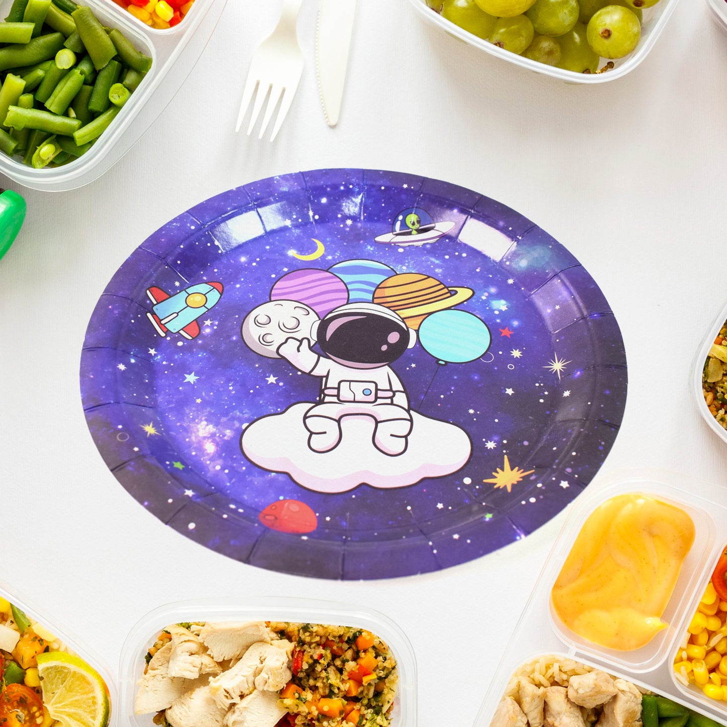 Roundplates Disposable Paper Plates  Happy Birthday Gift (10 Pcs Set  Mix Design)