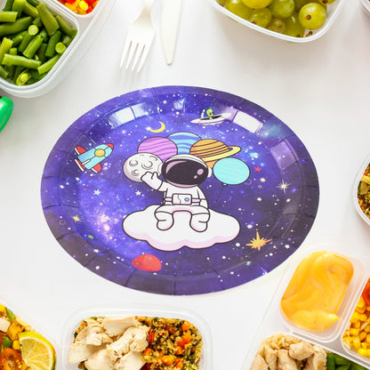 Roundplates Disposable Paper Plates  Happy Birthday Gift (10 Pcs Set  Mix Design)