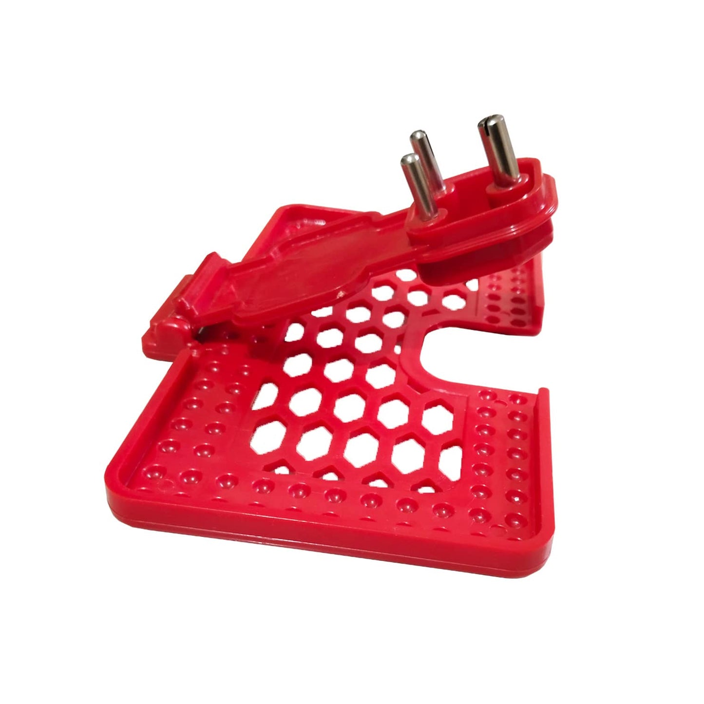 Multi-Purpose Wall Holder Stand For Charging Mobile Just Fit In Socket And Hang (Red)