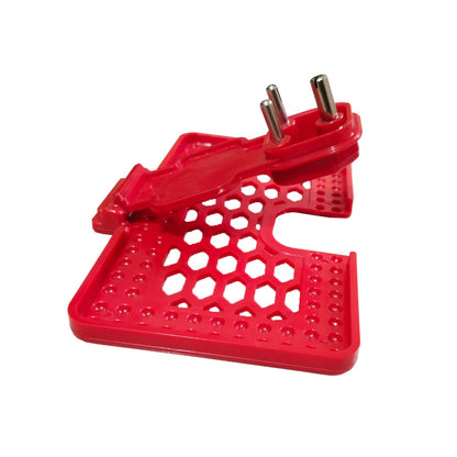 Multi-Purpose Wall Holder Stand For Charging Mobile Just Fit In Socket And Hang (Red)