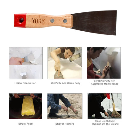 Putty Knife Set With Soft Rubber Handle For Drywall Putty Decals Baking Patching And Painting