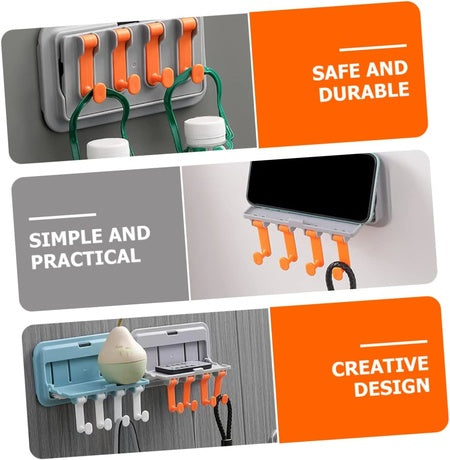 Multi-Purpose Hook Up Wall Mounted Hook Towel Hook Rack Foldable Wall Hooks Mobile Holder Stand Towel Hangers Wall Mounted Coat Rack Foldable Hook Mobile Stand