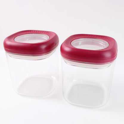 Transparent Twist Lock Kitchen Storage Container Set (Approx 800Ml  2Pc)