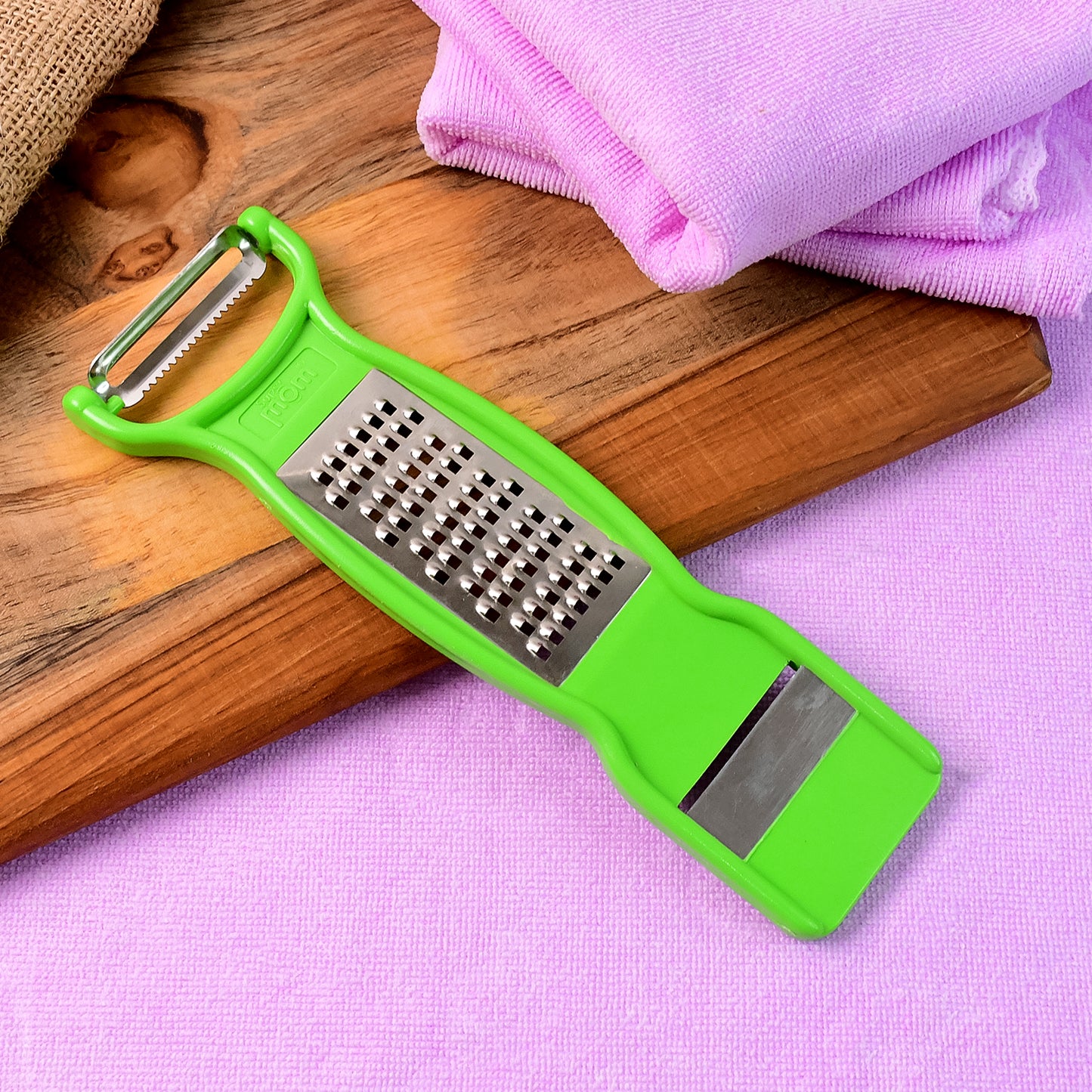 Supermom 3-In-1 Multi-Functional Stainless Steel Vegetable  Fruit Peeler (1 Pc)