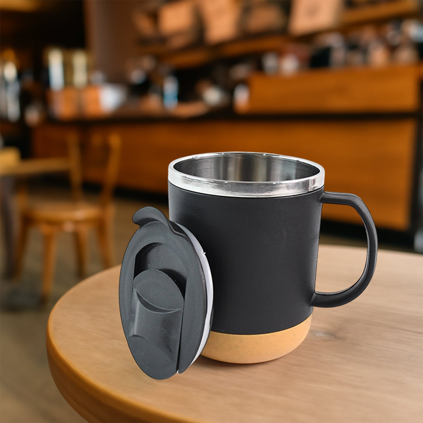 Insulated Coffee Mug With Spill-Proof Lid (Approx 450Ml  1 Pc)