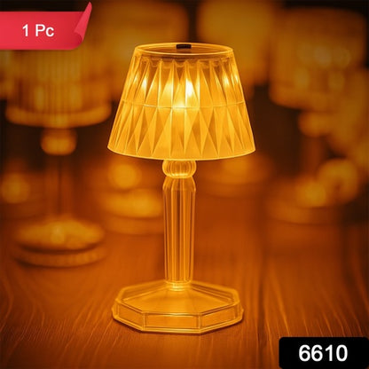 2In1 Transparent Mini Crystal Table Lamp With Reflection Light