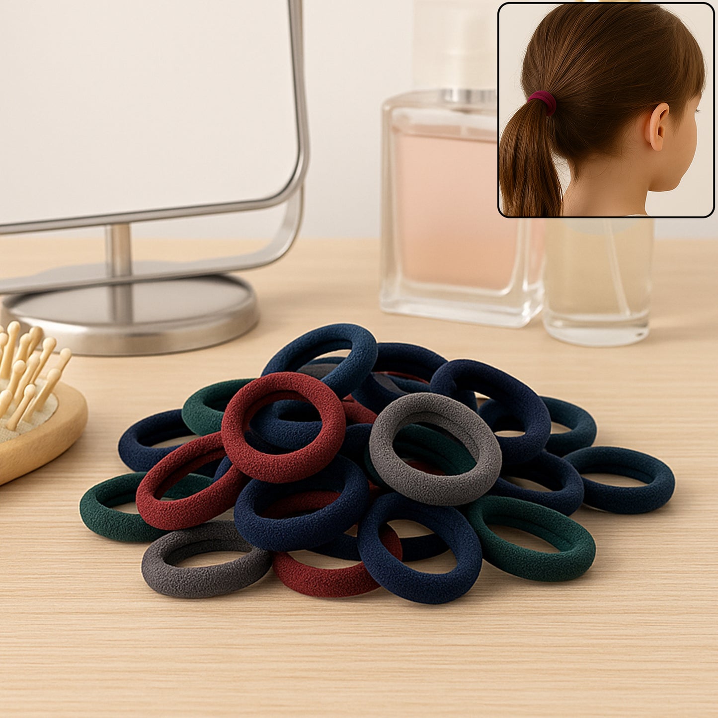 Smallhairbands Bands For Hair Rubber Bands (Pack Of 50  Multicolour)