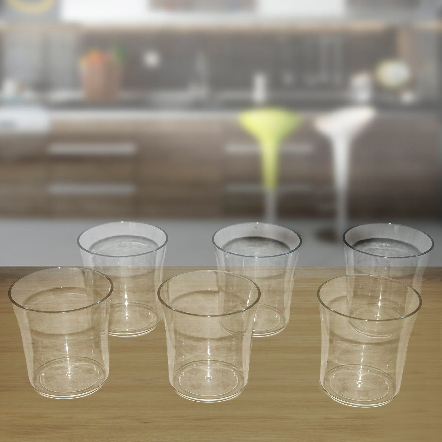 Apexwelcome Plastic Glass Set For Daily Use  Set Of 6