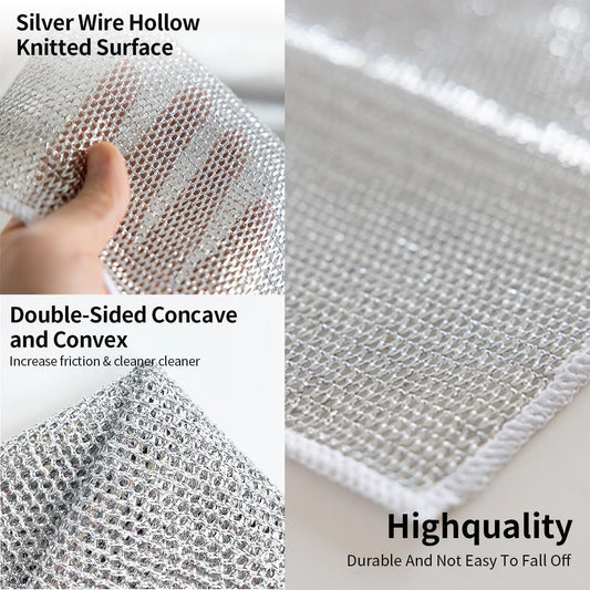 One-Sided Multipurpose Microfiber Cloths Scrubber (1 Pc  20X20 Cm)