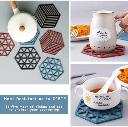 Cup Mat Pvc Tea Coaster Non-Slip Placemat High Temperature Insulation Pad Hollow Pot Mat Bowl With Anti-Hot