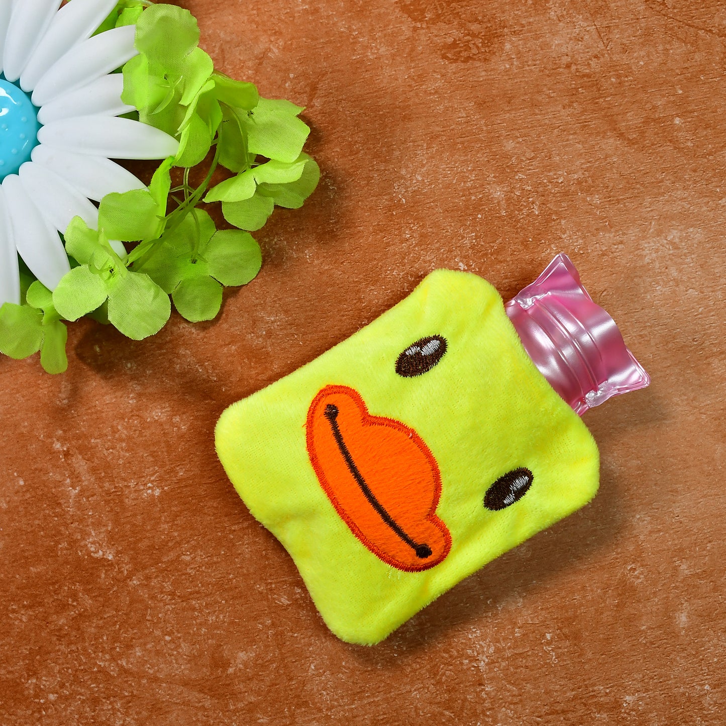 Yellow Duck Small Hot Water Bag With Cover For Pain Relief Neck Shoulder Pain And Hand Feet Warmer Menstrual Cramps.