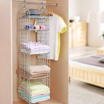 Multipurpose 5 Layer Folding Clothes Storage Rackscloset For Students Wardrobe Shelves Socks Scarf T-Shirt Etchanging Organizer Storage Holders  Racks