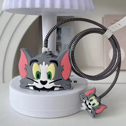 Cartoon Character Silicon Charger Case Cover For Ip 18-20W (Mix Design  1 Pc)