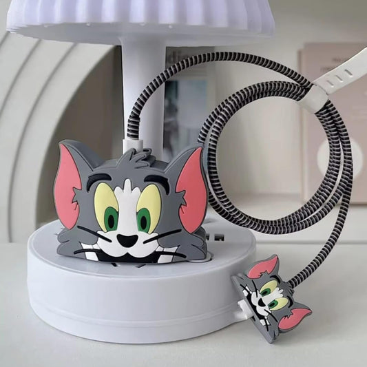 Cartoon Character Silicon Charger Case Cover For Ip 18-20W (Mix Design  1 Pc)