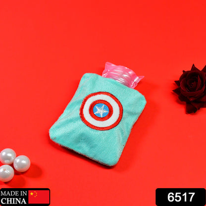 Captain Americas Shield Small Hot Water Bag With Cover For Pain Relief Neck Shoulder Pain And Hand Feet Warmer Menstrual Cramps.