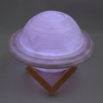 3D Saturn Lamp Home Decoration Bedside Night Light With Base (1 Pc  Multicolor)