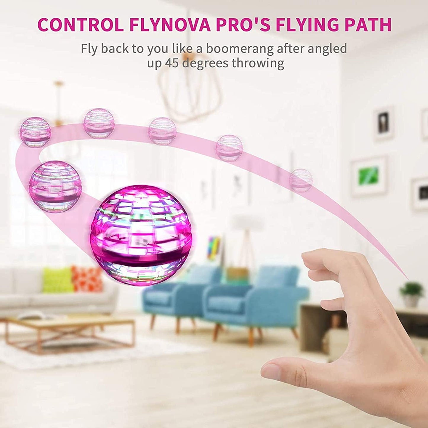 Flying Ball Toys Usb Rechargeable Built-In Rgb Lights 360Rotating Magic Controller Flying Orb Ball Boomerang Mini Pro Spinner Blastoise Toys