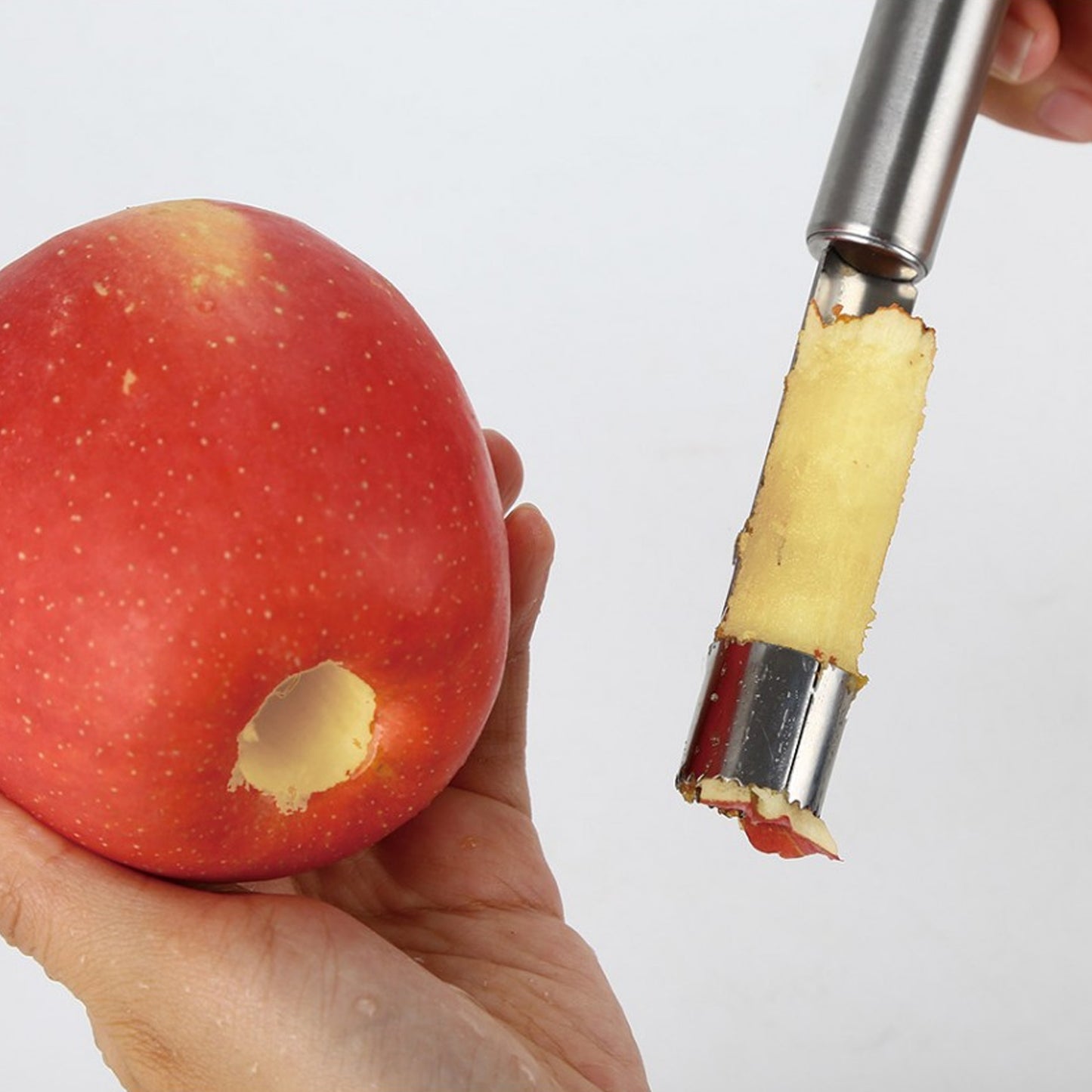 Fruit Core Stainless Steel Set Core Remover For Apple And Pear Kitchen Prep Tool Fruit Core Remover Tool With Soft Handle Apple Corer Stainless Steel Kitchen Gadget Dishwasher Safe