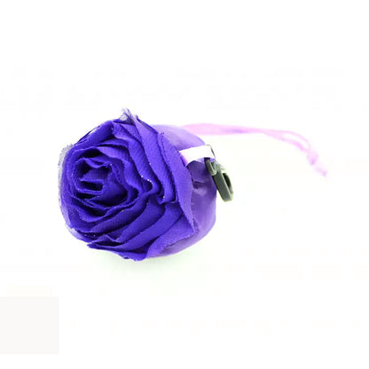 Foldable Bag Cute Rose Shape Cover Reusable Bag Naylon Bag Nylon Shopping Carry Bags Large Reusable Foldable Bag Eco Friendly Shopping Folds To Pocket Size Tote Grocery Shoulder Handbag Travel Bag (1Pc)