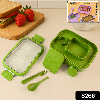 Magiclunch Box With Leakproof Compartments (1 Pc)