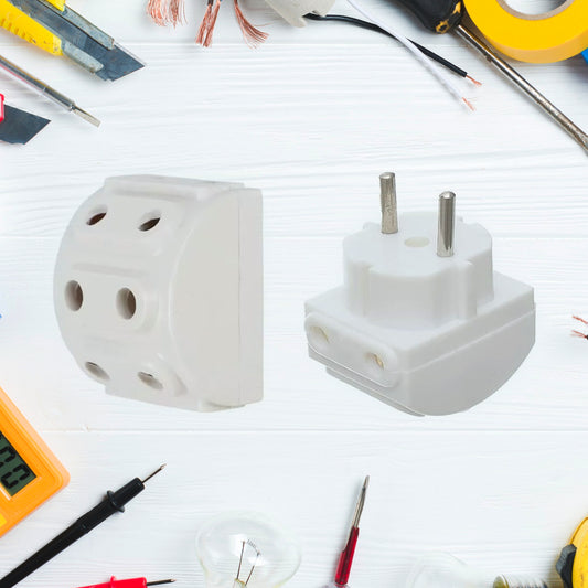 5-Way2 Pin Multi-Plug Socket  Converter (1 Pc)