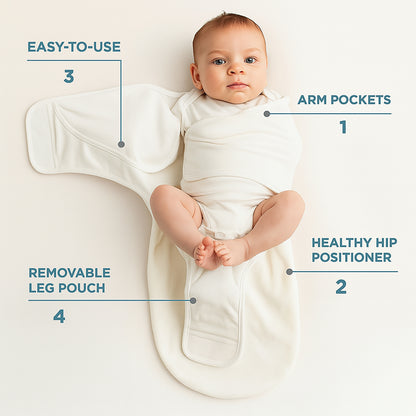 Softcotton Adjustable Baby Swaddle Wrap For Newborns (1 Pc)