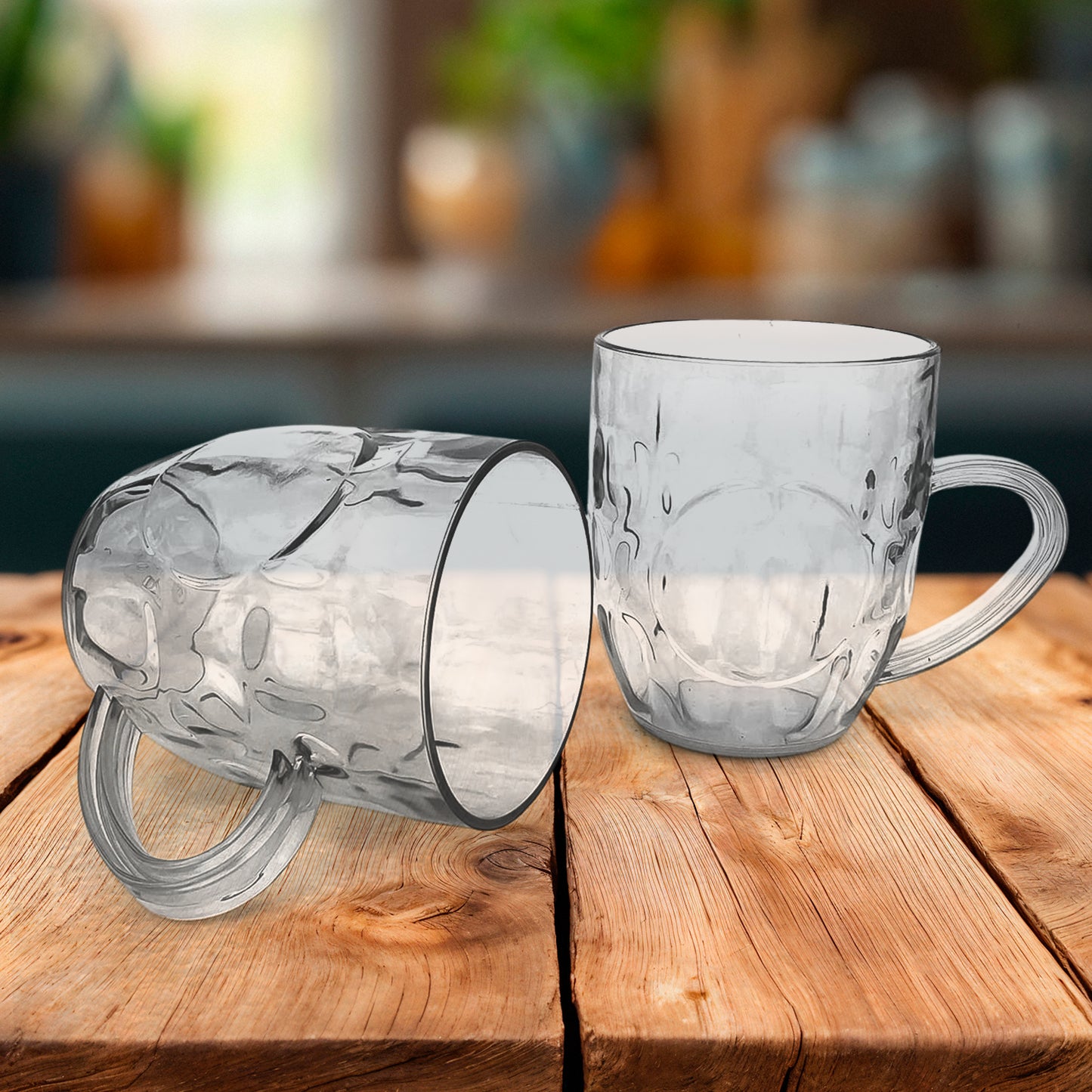 Apexshake Mug Set  2 Pieces Durable Plastic Mugs (350Ml) Approx