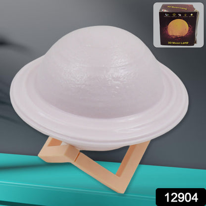 3D Saturn Lamp Home Decoration Bedside Night Light With Base (1 Pc  Multicolor)