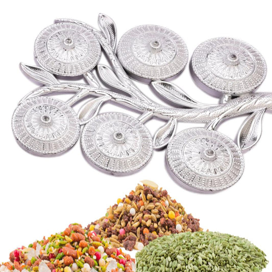 Multipurpose Decorative 6 Storage Tree Shape Mukhwas Daniserving Tray