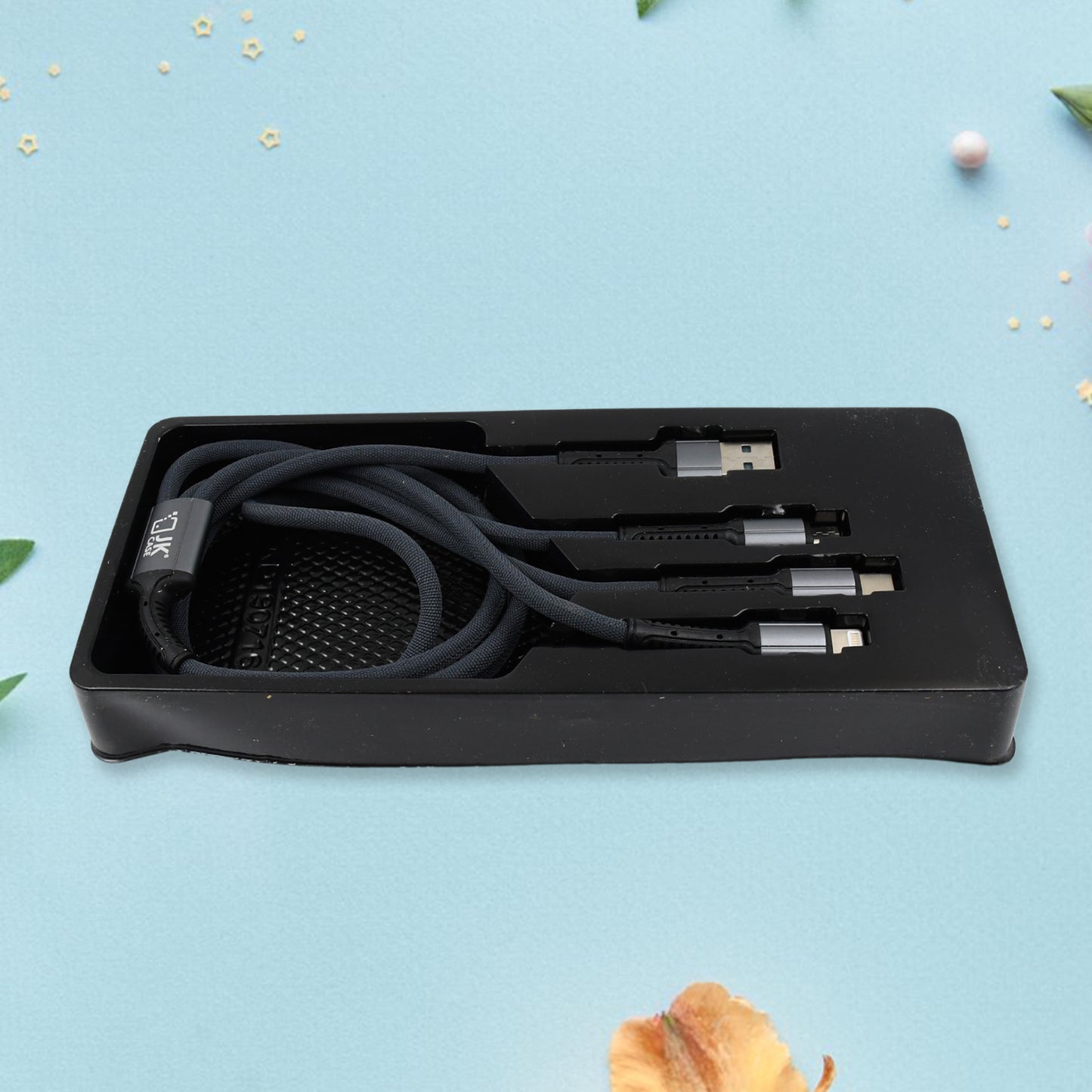 3 In1 Multi Super Fast Charging Cable (1 Pc  1200 Mm)