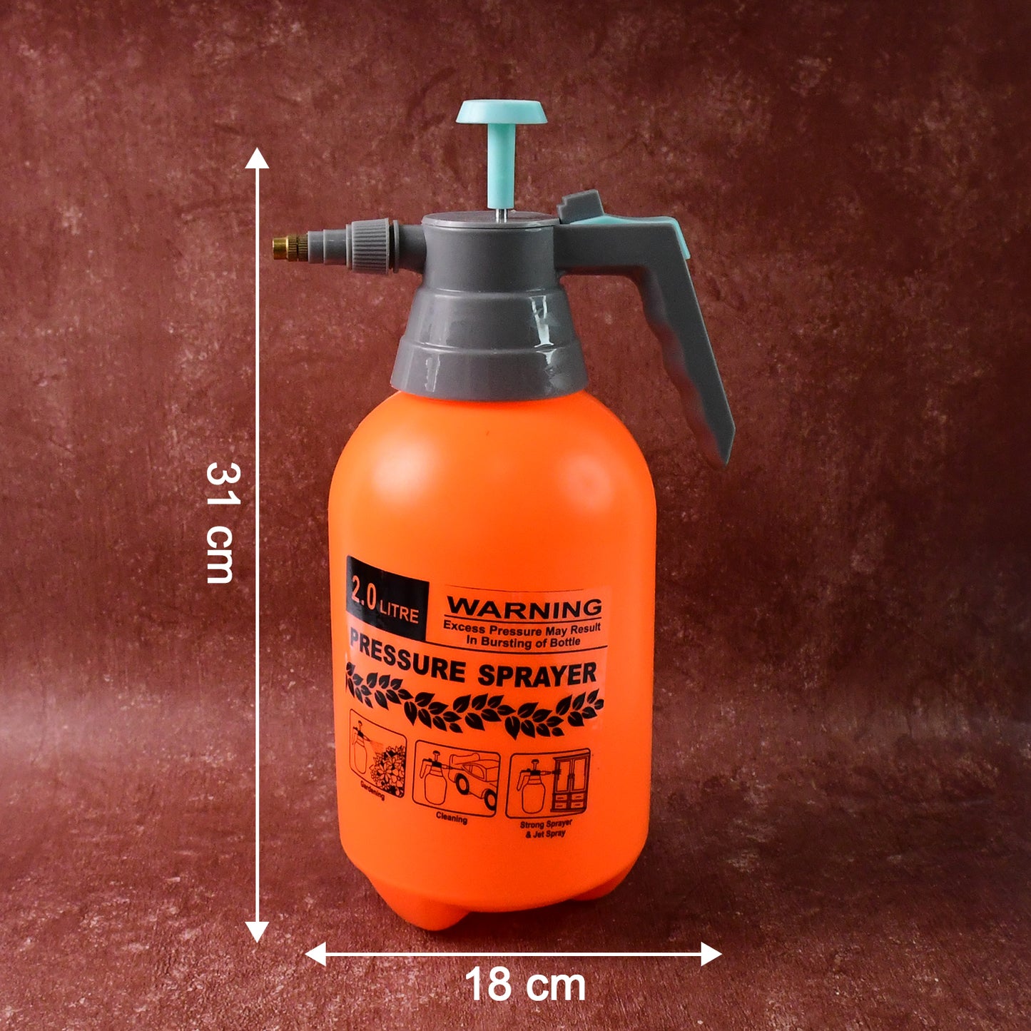 Water Sprayer Hand-Held Pump Pressure Garden Sprayer - 2 L