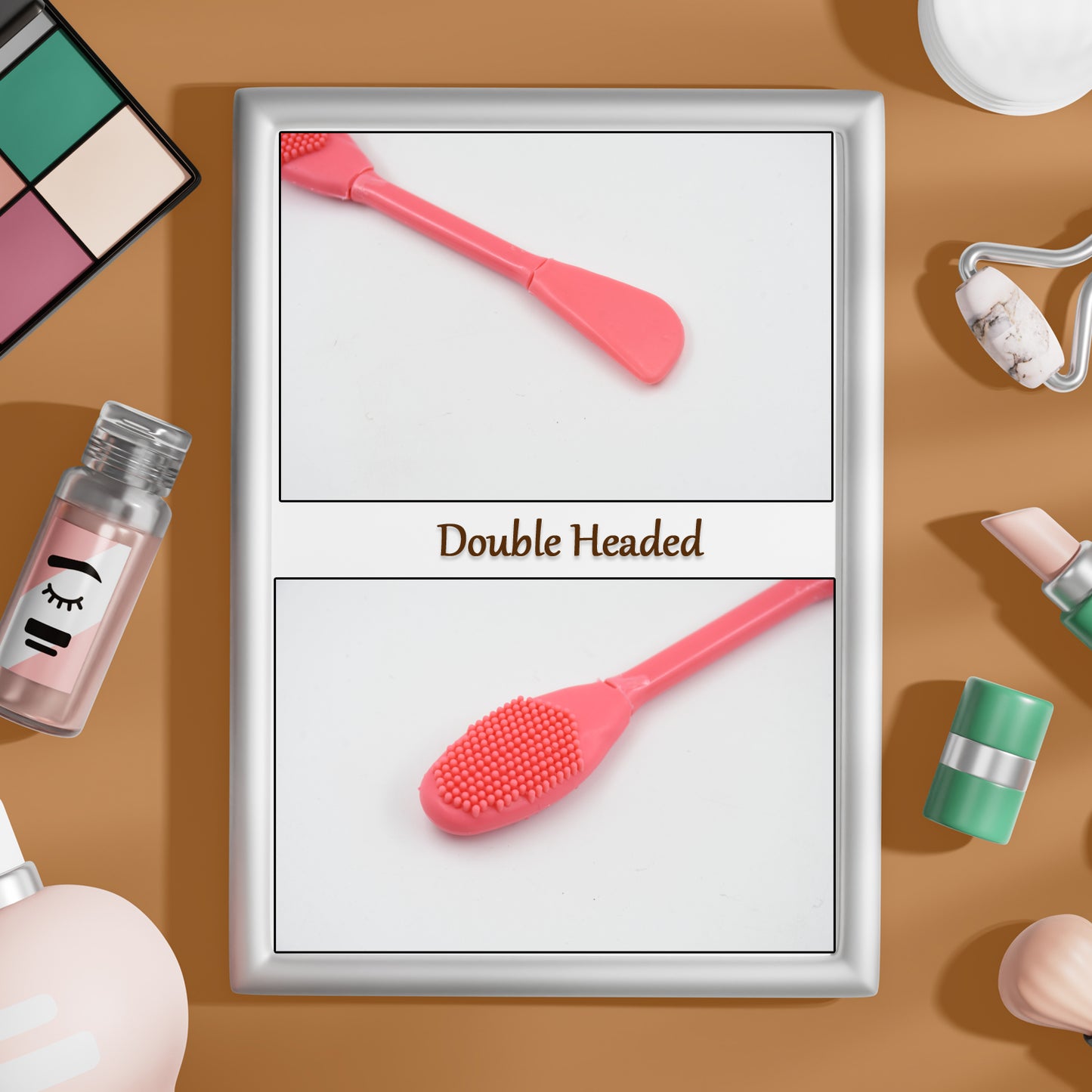 2 In1 Double-Headed Silicone Face Mask Brush (1 Pc)