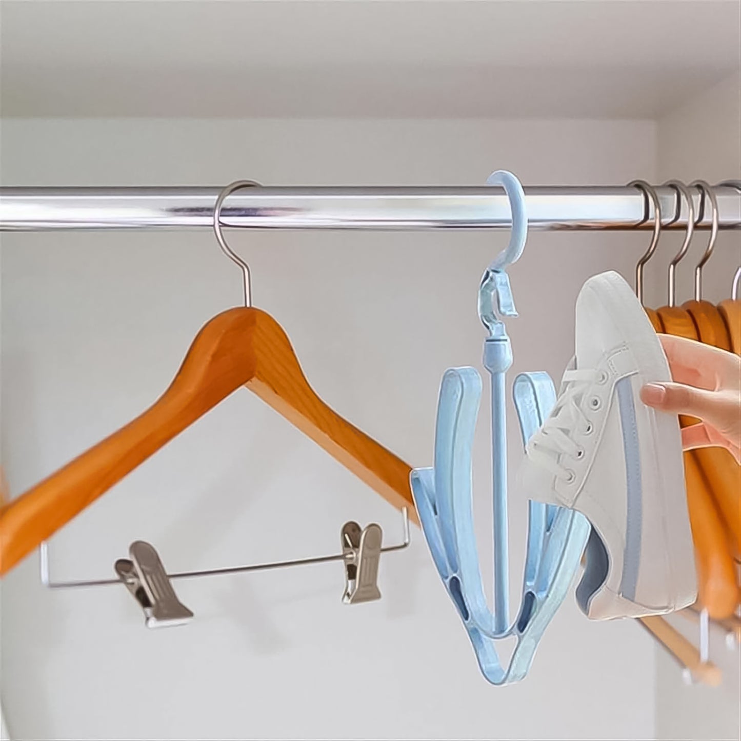 Small Shoes Drying Hanger Rotatable Shoe Hanging Racks (1Pc)
