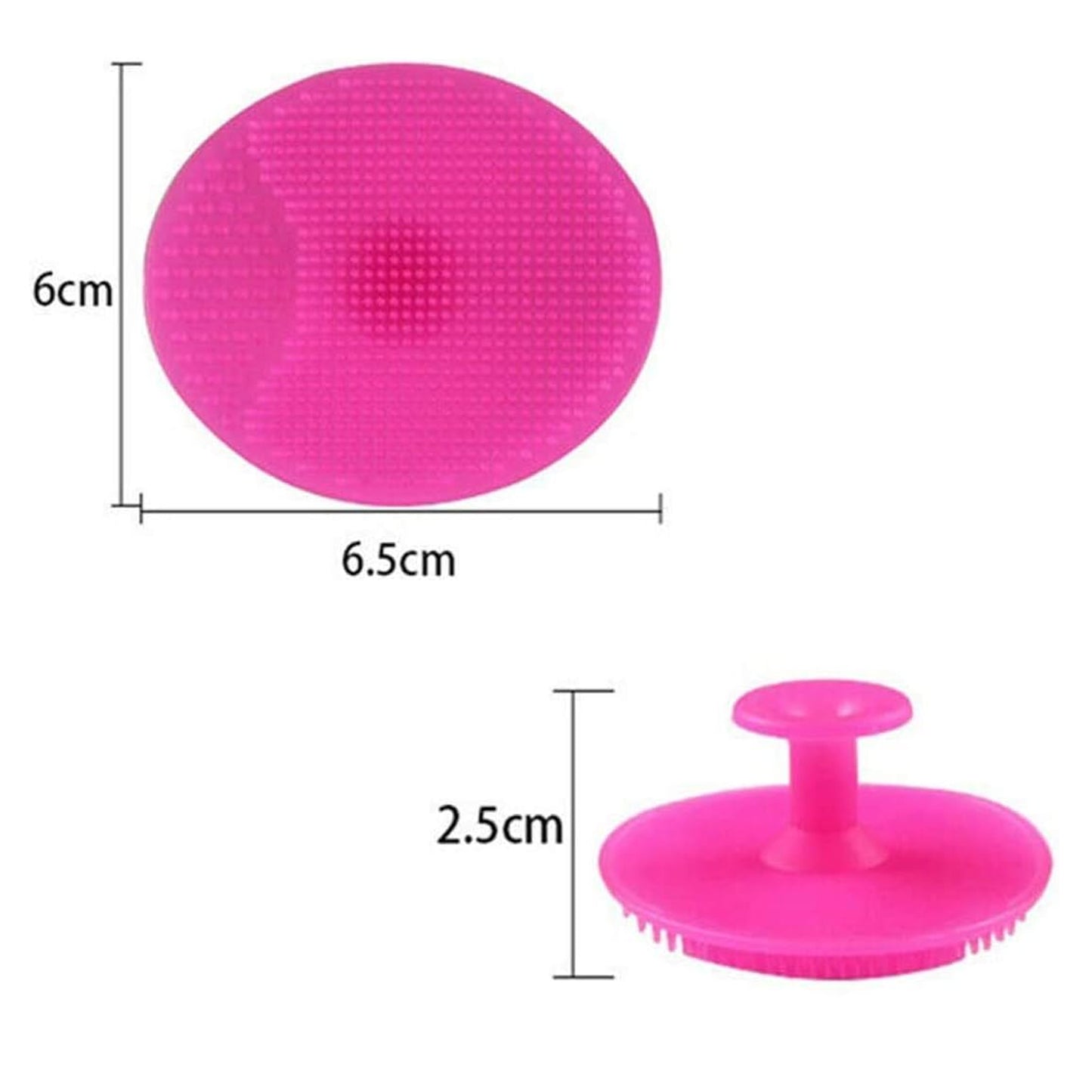 Bathfacial Cleansing Brush Soft Silicone Face Scrubber (2 Pc Set)