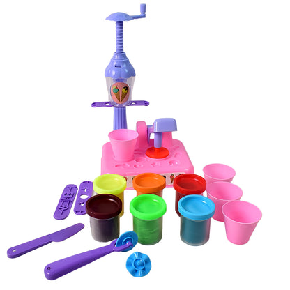 Scoopand Play Set Color Dough For Kids Play Toys Ice Cream Maker Machine (36 Pcs Set)