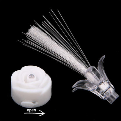 Multi-Color Led Fiber Optic Flower Night Lamps (Mix Color  3 Pc)