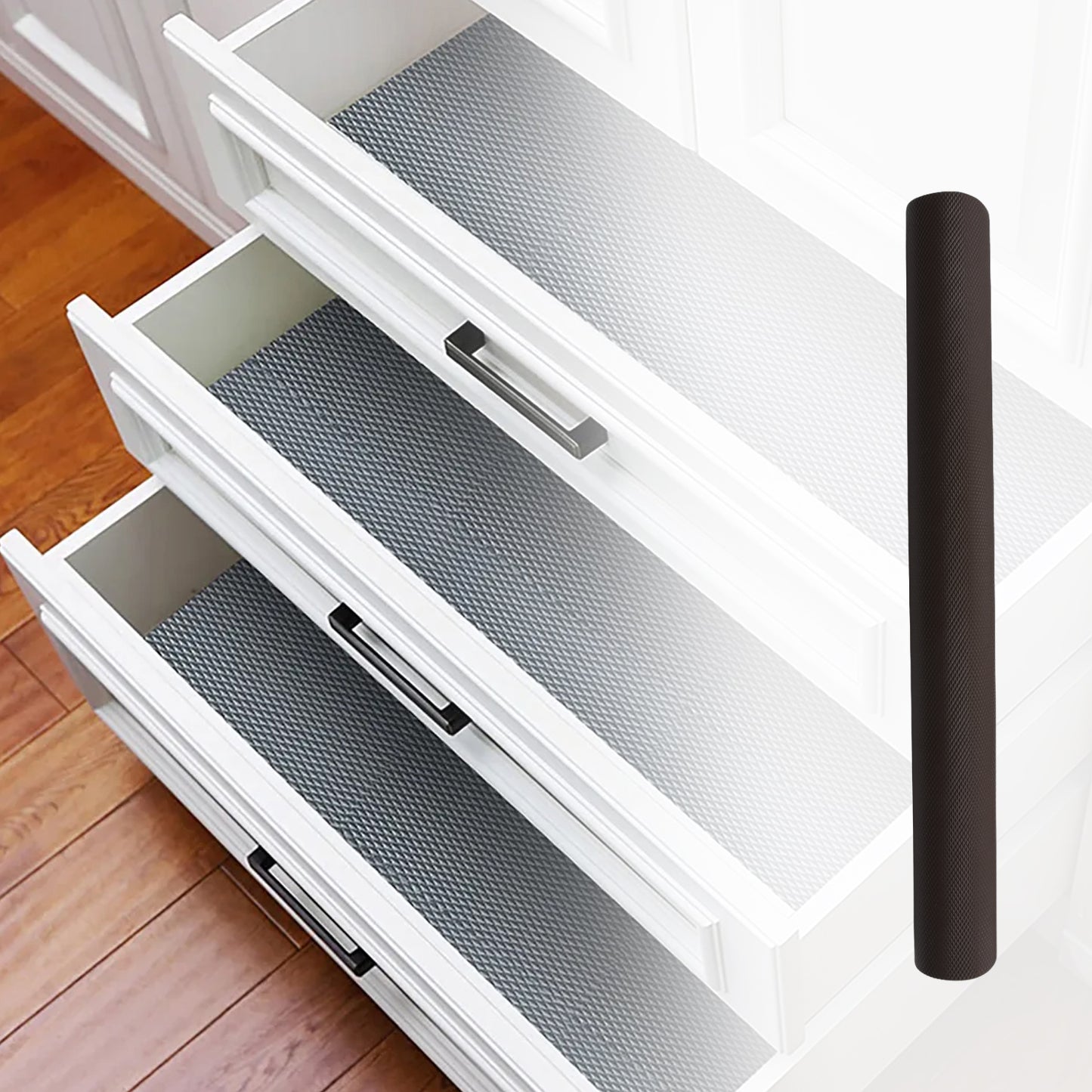 Multipurpose Anti-Slip Bathroom Kitchen Cabinet Drawer Shelf Mat Liner Sheets Roll Fridge Mat Table Mat Anti-Slip Super Strong Placement Mat For Fridge Bathroom Kitchen Drawer Shelf Liner (45Cmx3M)